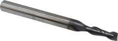 OSG - 9/64", 1/2" LOC, 3/16" Shank Diam, 2" OAL, 2 Flute, Solid Carbide Square End Mill - Single End, TiAlN Finish, Spiral Flute, 35° Helix, Centercutting, Right Hand Cut, Right Hand Flute, Series HP421 - Americas Industrial Supply