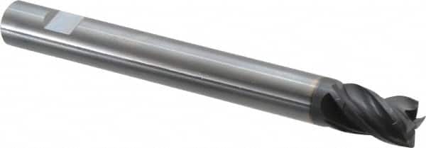 OSG - 3/4", 1" LOC, 3/4" Shank Diam, 7" OAL, 4 Flute, Solid Carbide Square End Mill - Single End, TiAlN Finish, Spiral Flute, 35° Helix, Centercutting, Right Hand Cut, Right Hand Flute, Series VG464 - Americas Industrial Supply
