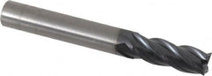 OSG - 8mm, 21mm LOC, 8mm Shank Diam, 64mm OAL, 4 Flute, Solid Carbide Square End Mill - Single End, TiAlN Finish, Spiral Flute, 35° Helix, Centercutting, Right Hand Cut, Right Hand Flute, Series HP441 - Americas Industrial Supply