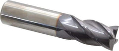 OSG - 22mm, 38mm LOC, 22mm Shank Diam, 102mm OAL, 4 Flute, Solid Carbide Square End Mill - Single End, TiAlN Finish, Spiral Flute, 35° Helix, Centercutting, Right Hand Cut, Right Hand Flute, Series HP441 - Americas Industrial Supply