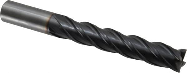 OSG - 3/4", 4" LOC, 3/4" Shank Diam, 6-1/4" OAL, 4 Flute, Solid Carbide Square End Mill - Single End, TiAlN Finish, Spiral Flute, 35° Helix, Centercutting, Right Hand Cut, Right Hand Flute, Series VG441 - Americas Industrial Supply