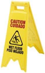 Ability One - Floor Sign - 11X28" YLW WET FLOOR SIGN - Americas Industrial Supply