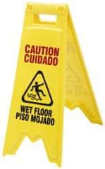 Ability One - Floor Sign - 11X28" YLW WET FLOOR SIGN - Americas Industrial Supply
