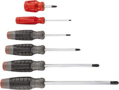 Proto - 6 Piece Phillips & Stubby Screwdriver Set - Bit Sizes: Philips #0 to #4 - Americas Industrial Supply
