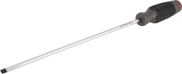 Proto - 413mm OAL Cabinet Slotted Screwdriver - 305mm Blade Length, Round Shank, Ergonomic Handle - Americas Industrial Supply