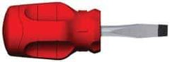 Proto - 83mm OAL Keystone Slotted Screwdriver - 38mm Blade Length, Round Shank, Ergonomic Handle - Americas Industrial Supply