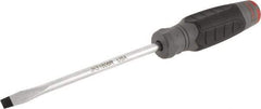 Proto - 267mm OAL Keystone Slotted Screwdriver - 152mm Blade Length, Round Shank, Ergonomic Handle - Americas Industrial Supply