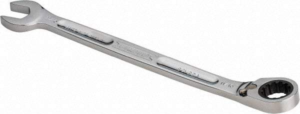 Proto - 11/16" 12 Point Combination Wrench - 15° Head Angle, 10-17/64" OAL, Steel, Chrome Finish - Americas Industrial Supply