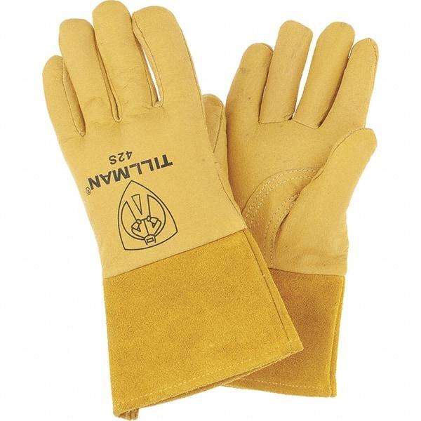 TILLMAN - Welder's & Heat Protective Gloves - SM GOLD 1/PR KEVLAR PIGSKIN WELD GLV - Americas Industrial Supply
