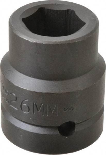 Proto - 1" Drive 26mm Impact Socket - 6 Points, 2-1/32" OAL - Americas Industrial Supply
