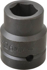Proto - 1" Drive 26mm Impact Socket - 6 Points, 2-1/32" OAL - Americas Industrial Supply