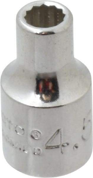 Proto - 1/4" Drive, Standard Hand Socket - 12 Points, 7/8" OAL, Alloy Steel, Chrome Finish - Americas Industrial Supply