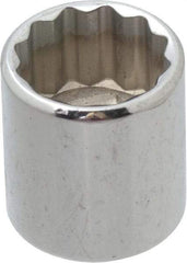 Proto - 1/4" Drive, Standard Hand Socket - 12 Points, 7/8" OAL, Alloy Steel, Chrome Finish - Americas Industrial Supply