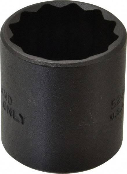 Proto - 15/16", 3/8" Drive, Standard Hand Socket - 12 Points, 1-9/16" OAL, Alloy Steel, Black Finish - Americas Industrial Supply