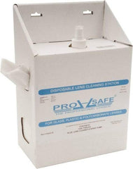 PRO-SAFE - 9 Inch Wide x 13 Inch High x 5 Inch Deep, Cardboard Lens Cleaning Station - 1 Pump, 16 Ounce Capacity Pump, 1,200 Towelettes, Disposable Station - Americas Industrial Supply