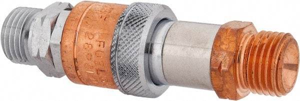 Value Collection - 9/16" Thread, RH Oxygen & LH Fuel Pair Hose to Hose Quick Connector - 3/8" ID, 9/16 NPTF - Americas Industrial Supply