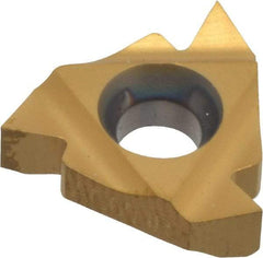 Hertel - 16IR Internal Right Hand 48-8 Partial Profile 60° Laydown Threading Insert - Grade HG630TR, TiC/TiN Coated Carbide - Americas Industrial Supply