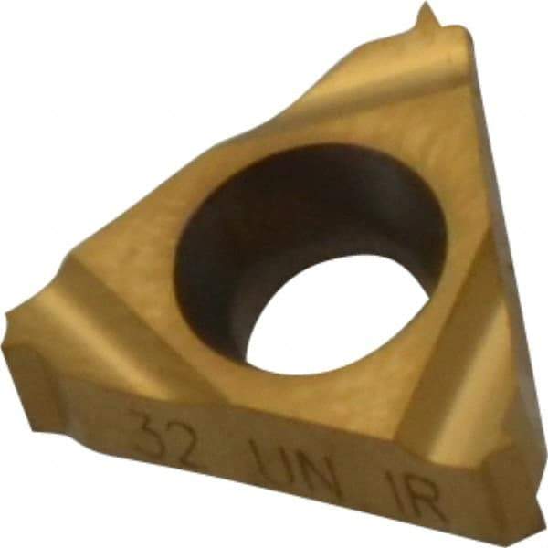 Hertel - 11IR Internal Right Hand 32 UN Laydown Threading Insert - Grade HG330TR, TiC/TiN Coated Carbide - Americas Industrial Supply