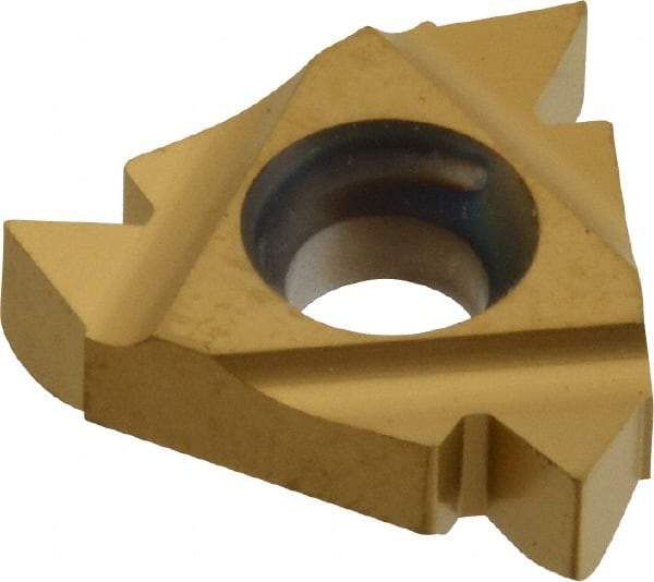 Hertel - 16ER Internal Right Hand 8 NPT Laydown Threading Insert - Grade HG630TR, TiC/TiN Coated Carbide - Americas Industrial Supply