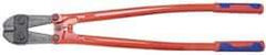 Knipex - 35-3/4" OAL, 47.6mm Jaw Length x 104mm Jaw Width, Bolt Cutter Pliers - Standard Head, Steel Tube, Power-Coated Handles - Americas Industrial Supply