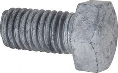 Value Collection - 1/2-13 Thread, 1" Length Under Head, Steel Hex Head Bolt - Hot Dipped Galvanized Coated, UNC Thread, ASTM A307, Grade 2 - Americas Industrial Supply