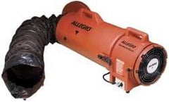 Allegro - 900 CFM, Electrical AC Axial Blower Kit - 8 Inch Inlet/Outlet, 0.33 HP, 115 Max Voltage Rating, Explosion Proof - Americas Industrial Supply