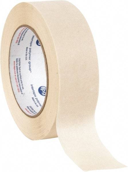 Intertape - 1-1/2" Wide x 60 Yd Long Tan Paper Masking Tape - Series 513, 5 mil Thick, 19 In/Lb Tensile Strength - Americas Industrial Supply