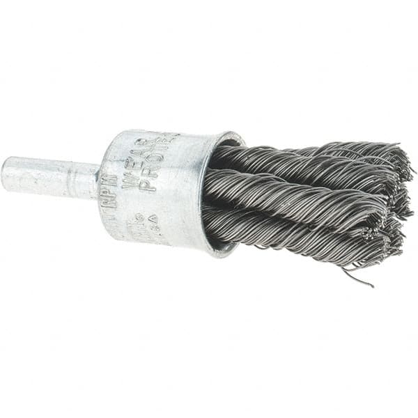 Osborn - 1/2" Brush Diam, Knotted, End Brush - 22,000 Max RPM - Americas Industrial Supply