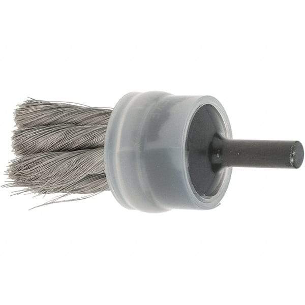 Osborn - 3/4" Brush Diam, Knotted, End Brush - 1/4" Diam Shank, 20,000 Max RPM - Americas Industrial Supply