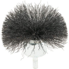 Osborn - 3" Brush Diam, Crimped, End Brush - 1/4" Diam Shank, 15,000 Max RPM - Americas Industrial Supply