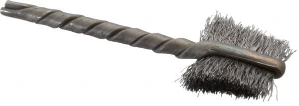 Osborn - 5/8" Diam Flat Steel Tube Brush - 0.005" Filament Diam, 5/8" Brush Length, 2-1/4" OAL, 1/8" Diam Shank - Americas Industrial Supply