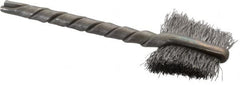 Osborn - 5/8" Diam Flat Steel Tube Brush - 0.005" Filament Diam, 5/8" Brush Length, 2-1/4" OAL, 1/8" Diam Shank - Americas Industrial Supply