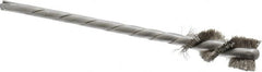 Osborn - 3/8" Diam Helical Stainless Steel Tube Brush - 0.005" Filament Diam, 1" Brush Length, 3-1/2" OAL, 1/8" Diam Shank - Americas Industrial Supply