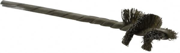 Osborn - 5/8" Diam Helical Stainless Steel Tube Brush - 0.008" Filament Diam, 1" Brush Length, 3-1/2" OAL, 1/8" Diam Shank - Americas Industrial Supply
