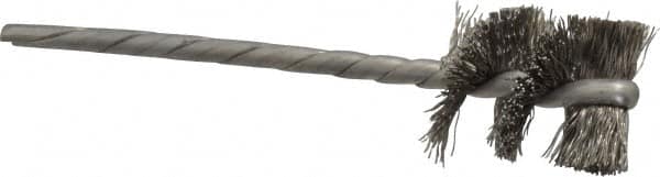 Osborn - 3/4" Diam Helical Stainless Steel Tube Brush - 0.008" Filament Diam, 1" Brush Length, 3-1/2" OAL, 1/8" Diam Shank - Americas Industrial Supply