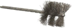 Osborn - 1-1/8" Diam Helical Stainless Steel Tube Brush - 0.005" Filament Diam, 1" Brush Length, 3-1/2" OAL, 1/8" Diam Shank - Americas Industrial Supply