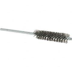 Osborn - 1/2" Diam Helical Steel Tube Brush - Double Spiral, 0.004" Filament Diam, 2" Brush Length, 5" OAL, 0.187" Diam Shank - Americas Industrial Supply