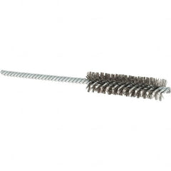 Osborn - 1/2" Diam Helical Stainless Steel Tube Brush - Double Spiral, 0.004" Filament Diam, 2" Brush Length, 5" OAL, 0.187" Diam Shank - Americas Industrial Supply