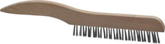 Osborn - 1 Rows x 16 Columns Steel Plater's Brush - 5" Brush Length, 10" OAL, 3/4" Trim Length, Wood Shoe Handle - Americas Industrial Supply