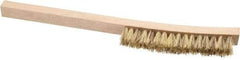 Osborn - 2 Rows x 16 Columns Palmyra/Tampico Plater's Brush - 6" Brush Length, 12" OAL, 1" Trim Length, Wood Curved Handle - Americas Industrial Supply