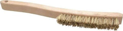 Osborn - 4 Rows x 18 Columns Palmyra/Tampico Plater's Brush - 6" Brush Length, 13-1/4" OAL, 1" Trim Length, Wood Curved Handle - Americas Industrial Supply