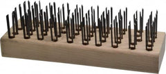 Osborn - 5 Rows x 10 Columns Steel Scratch Brush - 7-5/8" Brush Length, 7-5/8" OAL, 1" Trim Length, Wood Straight Handle - Americas Industrial Supply