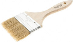 Osborn - 3" Flat Hog Chip Brush - 1-1/2" Bristle Length, 5-1/4" Wood Dowel Handle - Americas Industrial Supply