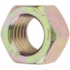 Value Collection - 5/8-11 UNC Steel Right Hand Hex Nut - 15/16" Across Flats, 35/64" High, Zinc Yellow Dichromate Finish - Americas Industrial Supply