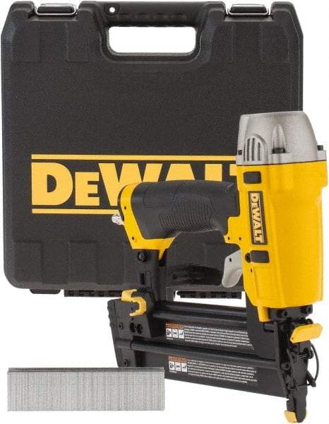 DeWALT - 5/8 to 2" Nail Length, 5/8 to 2" Nail Diam, 18 Gauge Brad Air Nailer Kit - 70 to 120 psi - Americas Industrial Supply