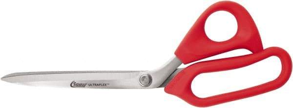 Clauss - 7" LOC, 10" OAL Stainless Steel Straight Shears - Rubber Straight Handle, For Paper, Fabric - Americas Industrial Supply