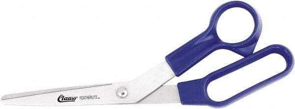 Clauss - 5" LOC, 8-1/2" OAL Stainless Steel Bent Shears - Plastic Offset Handle, For Paper, Fabric - Americas Industrial Supply