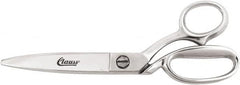 Clauss - 6" LOC, 12-1/2" OAL Steel Dubbed Trimmers - Steel Bent Handle, For Paper, Fabric - Americas Industrial Supply