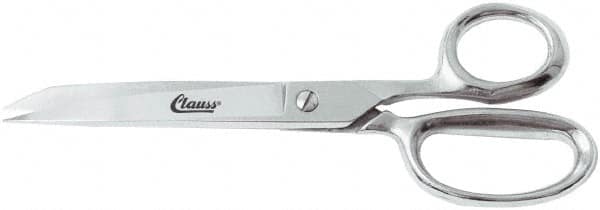 Clauss - 4" LOC, 8" OAL Straight Shears - Steel Straight Handle, For Paper, Fabric - Americas Industrial Supply