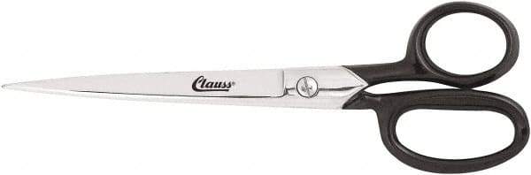 Clauss - 4" LOC, 11-11/16" OAL Straight Shears - Straight Handle, For Paper, Fabric - Americas Industrial Supply